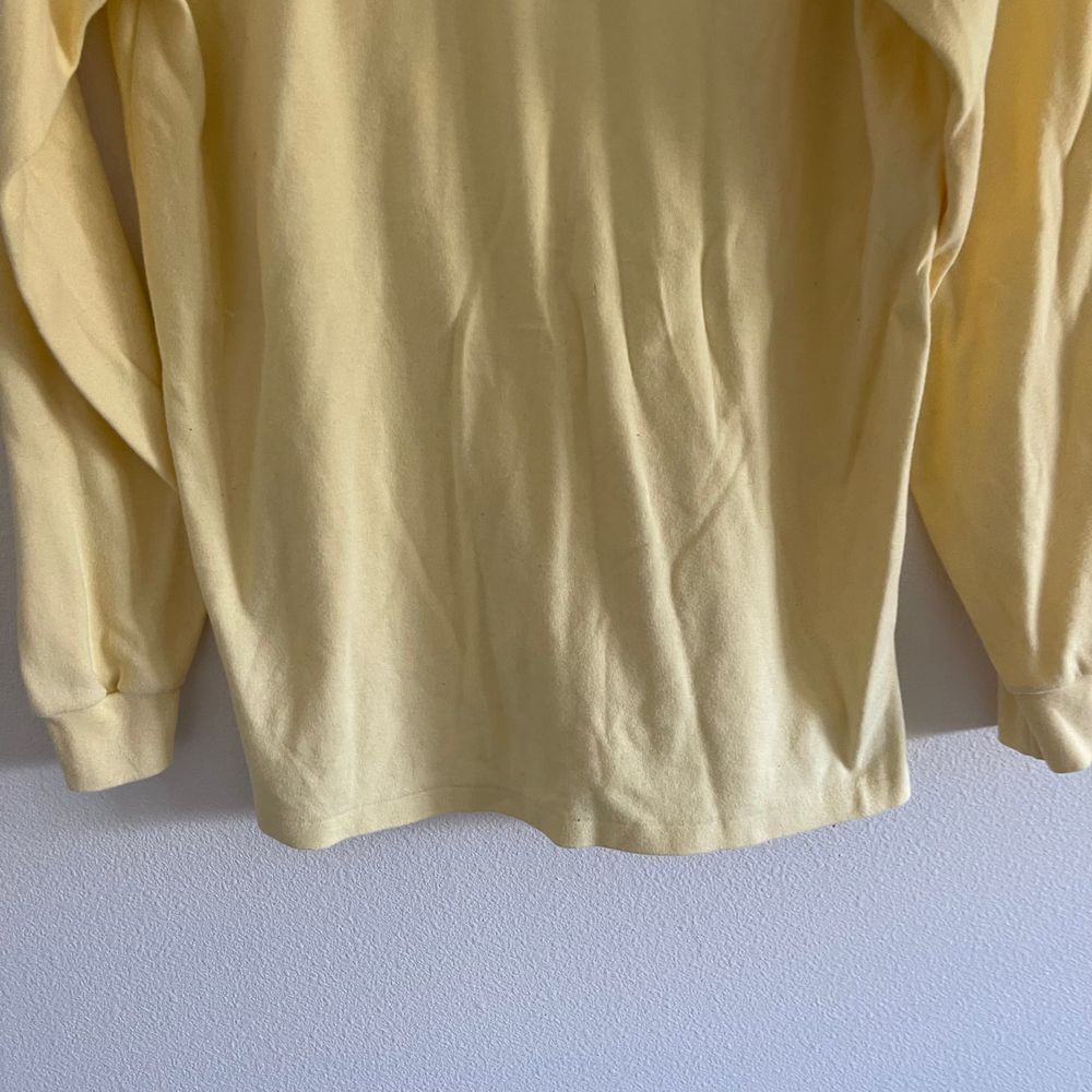 Vintage Y2K Preppy Polo Ralph Lauren Pale Yellow Slouchy Turtleneck - Picture 9 of 10